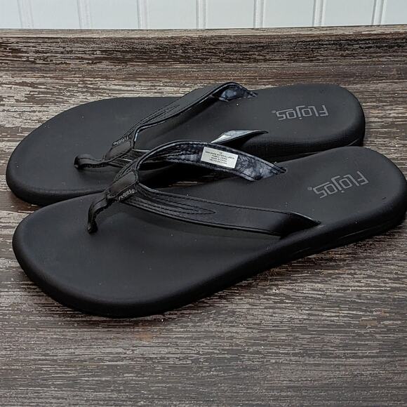 Flojos Black Women's Sandals - Picture 3 of 6